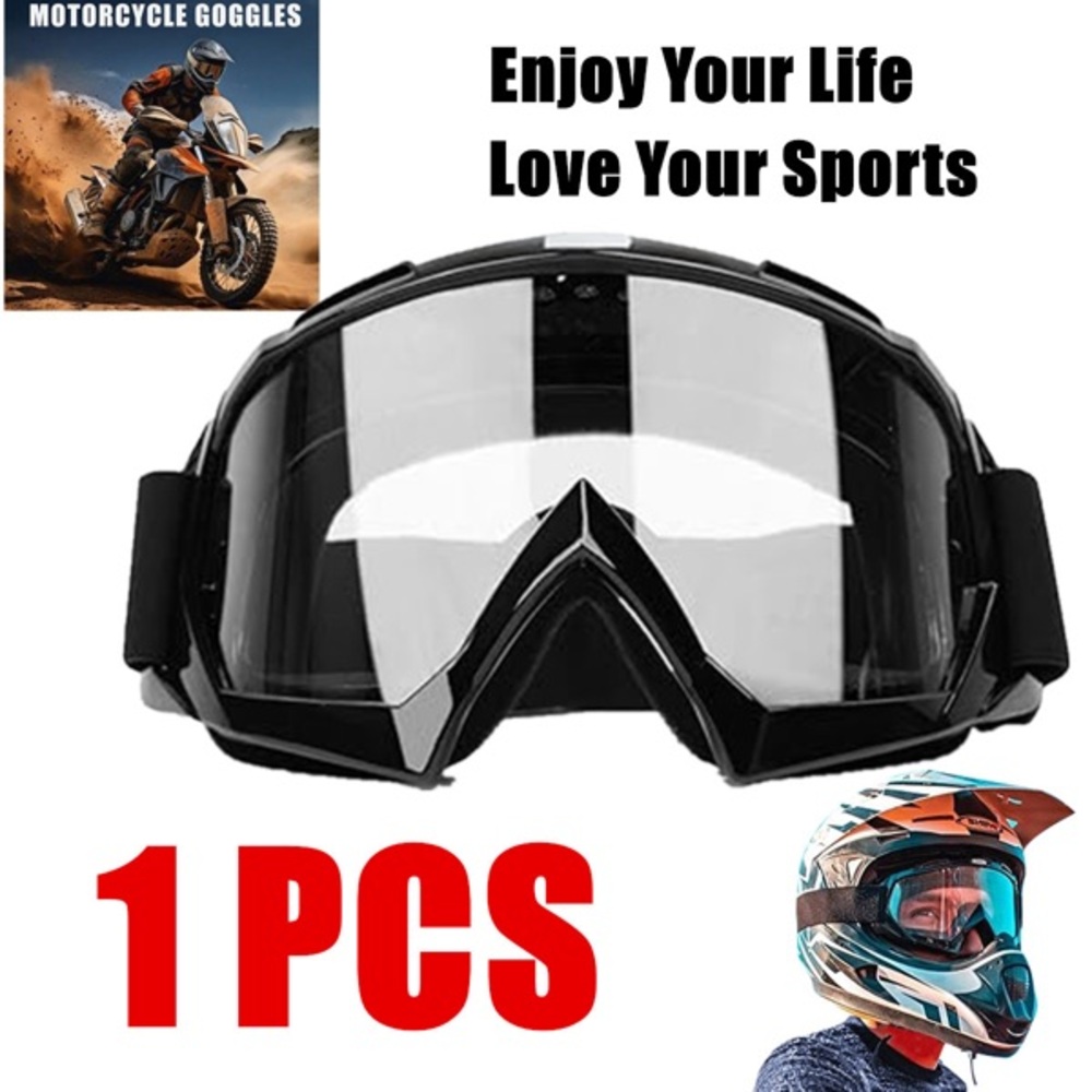 Black Motorcycle Goggles
